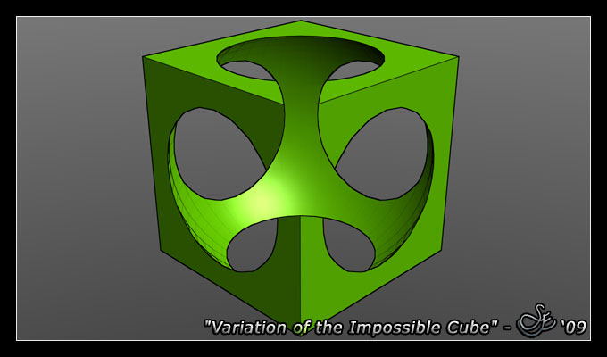 Variation of impossible cube